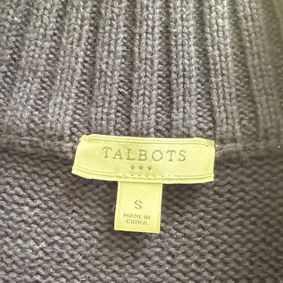 Talbots navy Cable Knit Vest - Picture 2 of 9